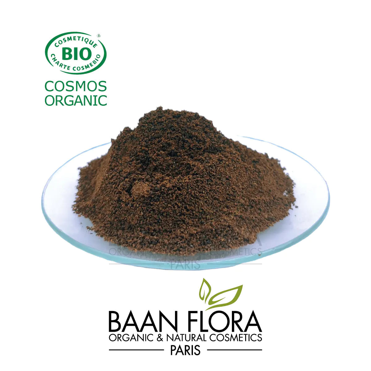 exfoliant feves de cafe bio en poudre baan flora