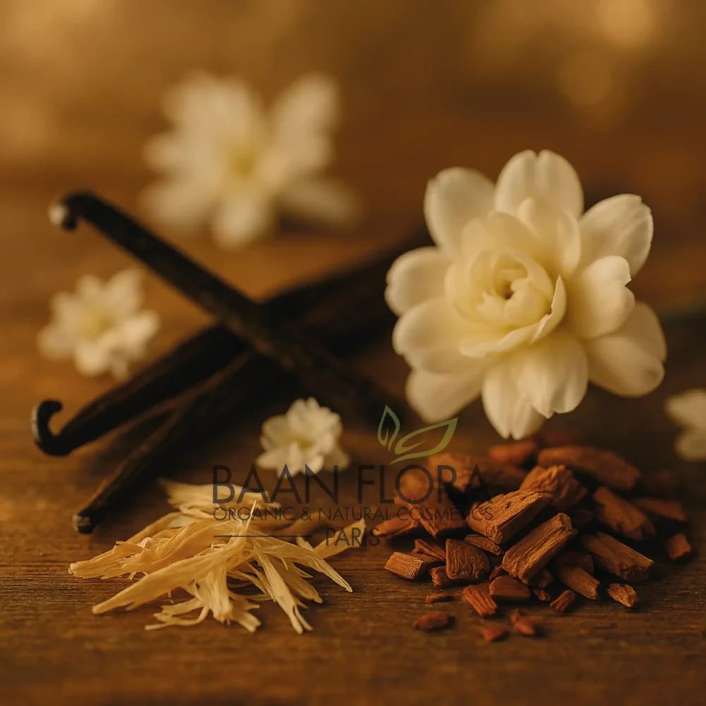 Huile parfumée Charme Boisé Vanille baan flora